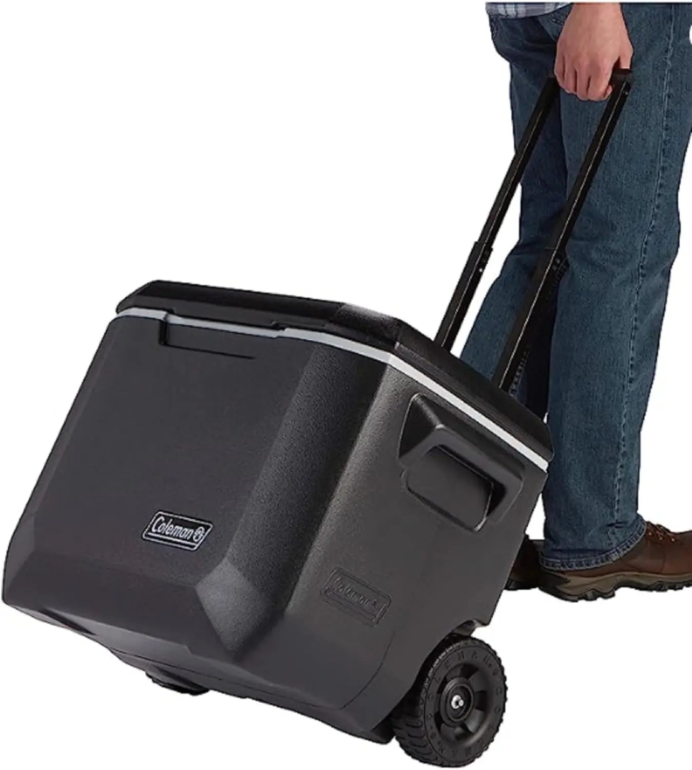 Portable Rolling Cooler 50 Quart Cooler with Wheels | Keeps Ice Up to 5 Days