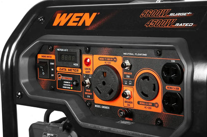 5600-Watt Portable Generator Electric Start 224cc Transfer-Switch and RV-Ready with CO Shutdown Sensor