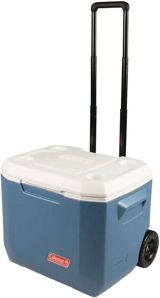 Portable Rolling Cooler 50 Quart Cooler with Wheels | Keeps Ice Up to 5 Days