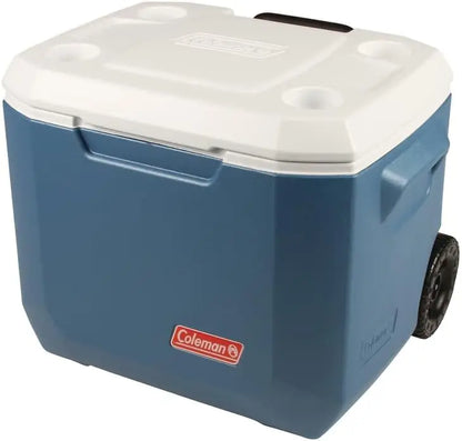 Portable Rolling Cooler 50 Quart Cooler with Wheels | Keeps Ice Up to 5 Days